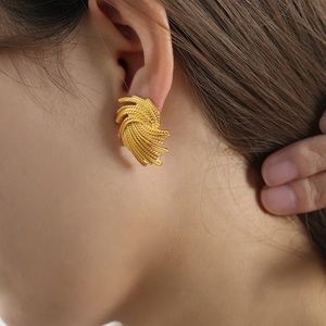 24K Gold Vintage Inspired Earrings*Vintage Earrings*Statement*Waterproof Jewelry
